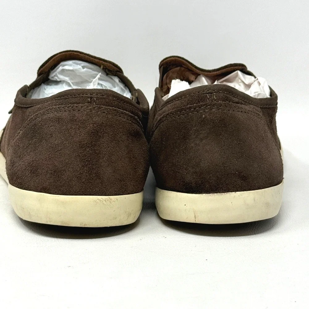 Clarks Men Torbay Chocolate Brown Suede Slip On Loafer 10.5 Sneaker Hipster READ